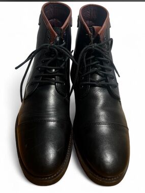 Ted Baker Classic Black Leather Men's Lace-Up Boots